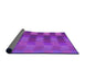 Thickness of Patterned Bright Neon Pink Purple Rug, pat3591pur