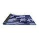 Thickness of Patterned Denim Dark Blue Rug, pat3592blu