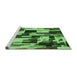 Sideview of Machine Washable Transitional Emerald Green Rug, wshpat3592grn