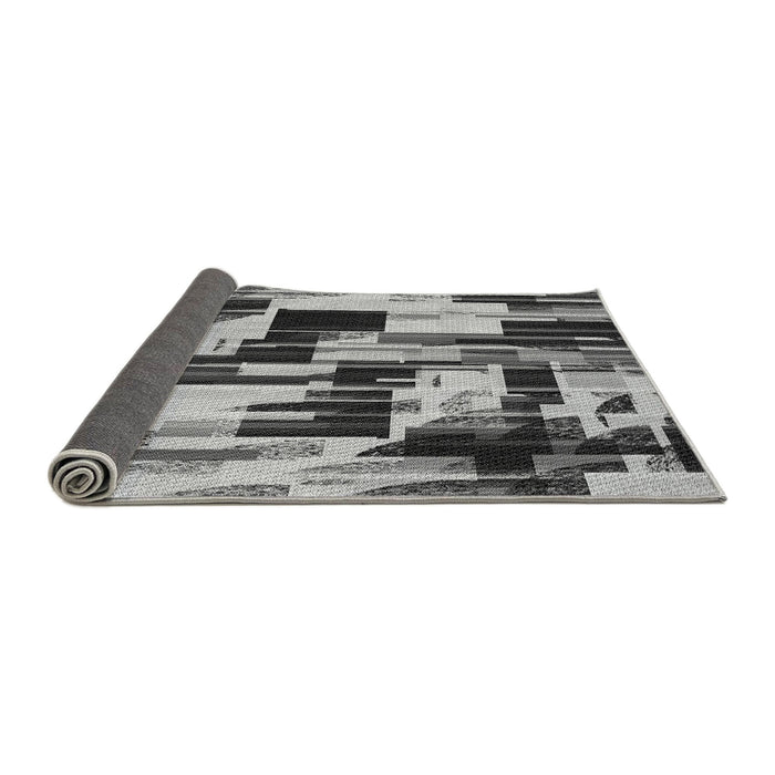 Thickness of Patterned Silver Gray Rug, pat3592gry