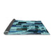 Thickness of Patterned Diamond Blue Rug, pat3592lblu