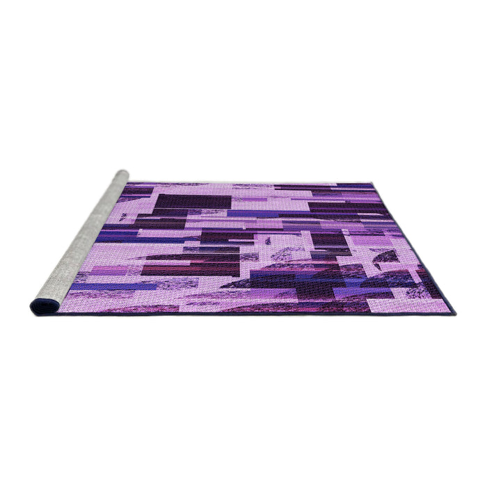 Sideview of Machine Washable Transitional Violet Purple Rug, wshpat3592pur
