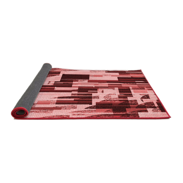 Thickness of Patterned Light Coral Pink Rug, pat3592rd