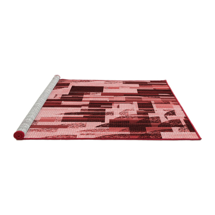 Sideview of Machine Washable Transitional Light Coral Pink Rug, wshpat3592rd