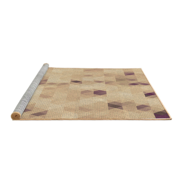 Sideview of Machine Washable Transitional Peru Brown Rug, wshpat3593brn
