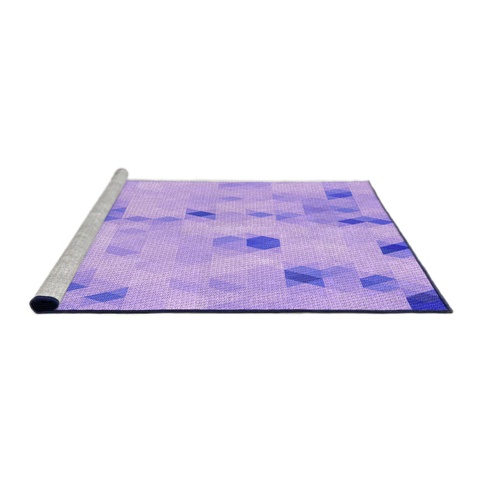 Sideview of Machine Washable Transitional Blossom Pink Rug, wshpat3593pur