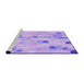 Sideview of Machine Washable Transitional Blossom Pink Rug, wshpat3593pur