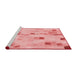 Sideview of Machine Washable Transitional Pink Rug, wshpat3593rd