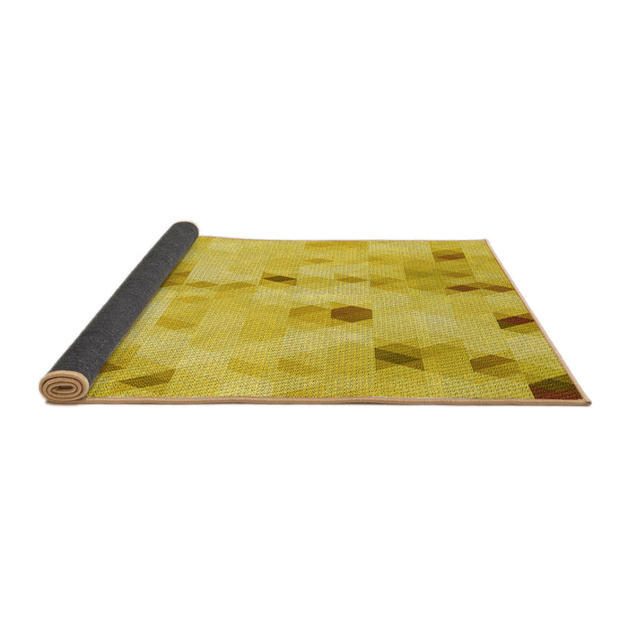 Thickness of Patterned Yellow Rug, pat3593yw