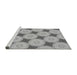 Sideview of Machine Washable Transitional Platinum Gray Rug, wshpat3594gry