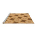 Sideview of Machine Washable Transitional Orange Rug, wshpat3594org