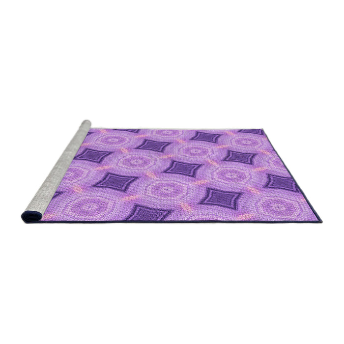 Sideview of Machine Washable Transitional Violet Purple Rug, wshpat3594pur
