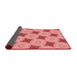 Thickness of Patterned Light Coral Pink Rug, pat3594rd