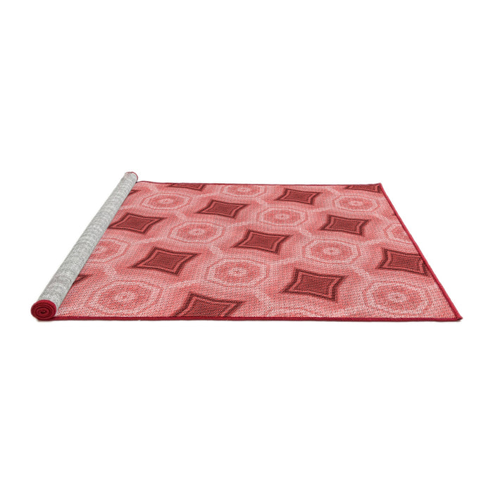 Sideview of Machine Washable Transitional Light Coral Pink Rug, wshpat3594rd