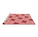 Sideview of Machine Washable Transitional Light Coral Pink Rug, wshpat3594rd