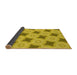 Thickness of Patterned Dark Golden Brown Rug, pat3594yw