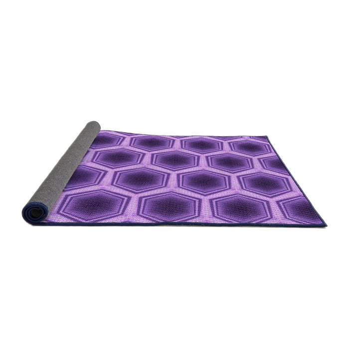 Thickness of Patterned Amethyst Purple Rug, pat3595pur