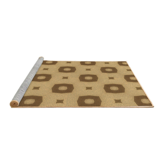 Sideview of Machine Washable Transitional Orange Rug, wshpat3596brn