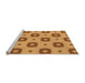 Sideview of Machine Washable Transitional Orange Rug, wshpat3596org