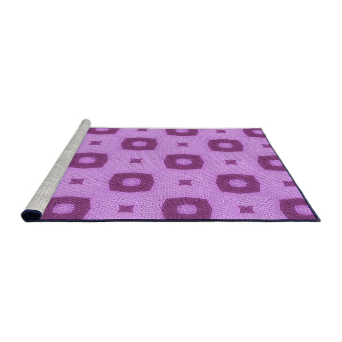 Sideview of Machine Washable Transitional Violet Purple Rug, wshpat3596pur