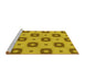 Sideview of Machine Washable Transitional Dark Bisque Brown Rug, wshpat3596yw