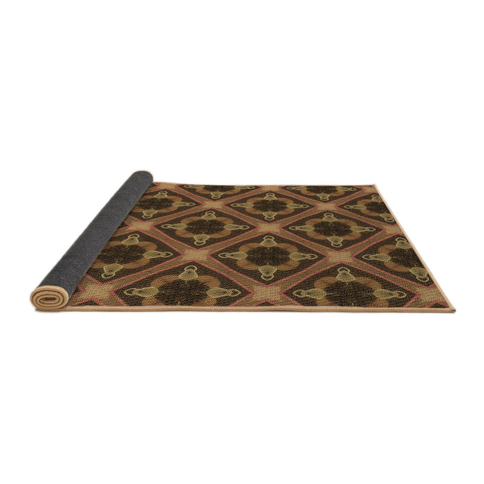 Thickness of Patterned Bakers Brown Rug, pat3597brn