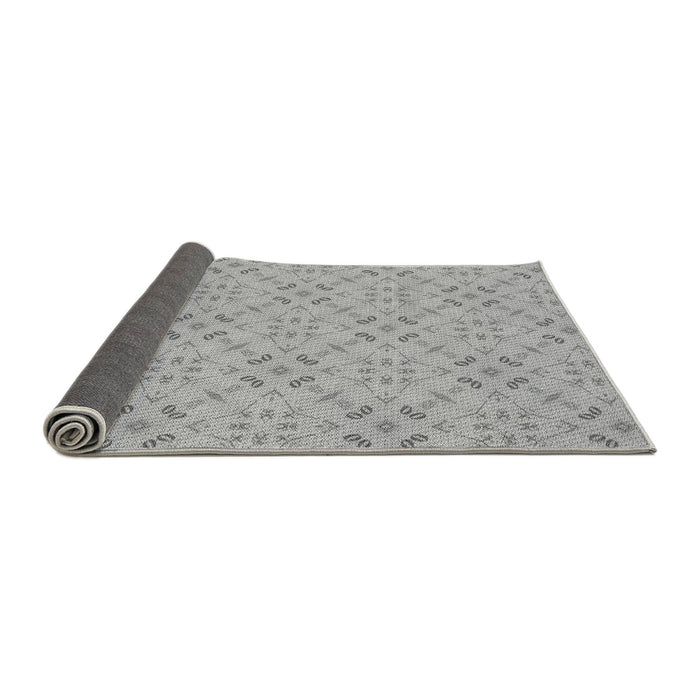 Thickness of Patterned Gunmetal Gray Rug, pat3598gry