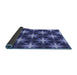 Thickness of Patterned Light Slate Blue Rug, pat3599blu