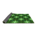 Thickness of Patterned Deep Emerald Green Rug, pat3599grn
