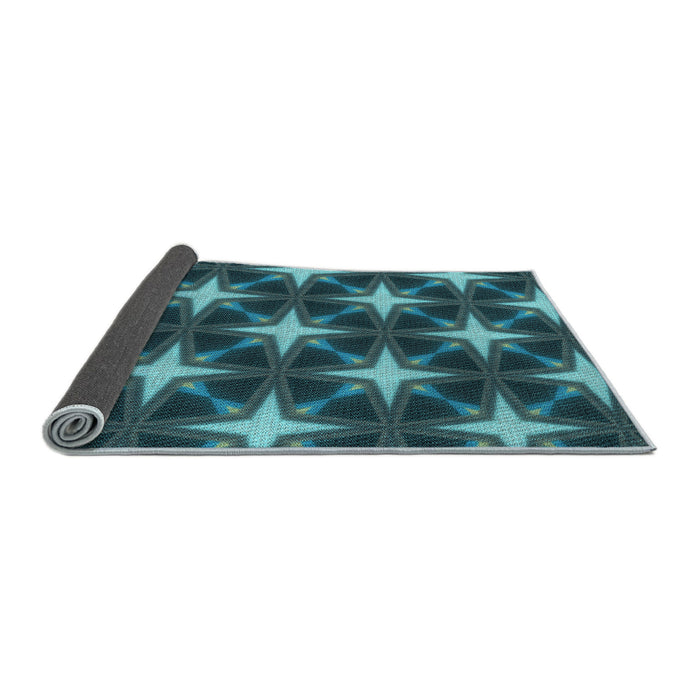 Thickness of Patterned Deep-Sea Blue Rug, pat3599lblu