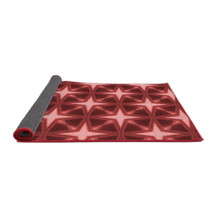 Thickness of Patterned Red Rug, pat3599rd