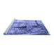 Machine Washable Transitional Sky Blue Rug in a Bedroom, wshpat36blu