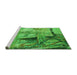 Machine Washable Transitional Neon Green Rug in a Bedroom, wshpat36grn