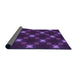 Thickness of Patterned Dark Purple Rug, pat3600pur