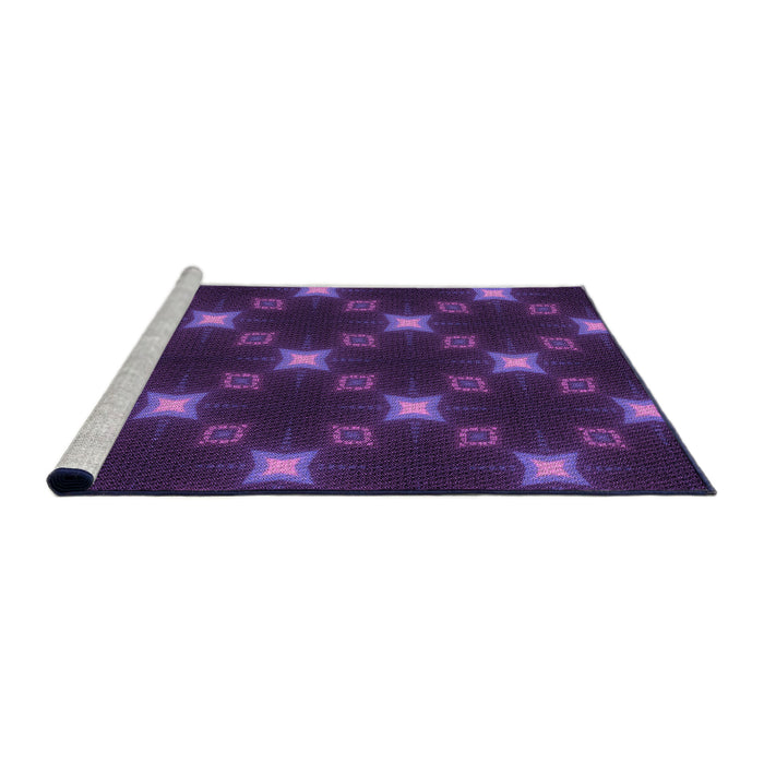 Sideview of Machine Washable Transitional Dark Purple Rug, wshpat3600pur