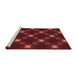 Sideview of Machine Washable Transitional Maroon Red Rug, wshpat3600rd