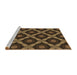 Sideview of Machine Washable Transitional Light Brown Rug, wshpat3601brn