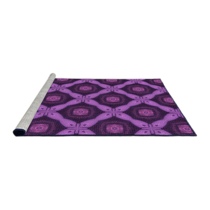 Sideview of Machine Washable Transitional Purple Rug, wshpat3601pur