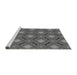 Sideview of Machine Washable Transitional Gunmetal Gray Rug, wshpat3602gry