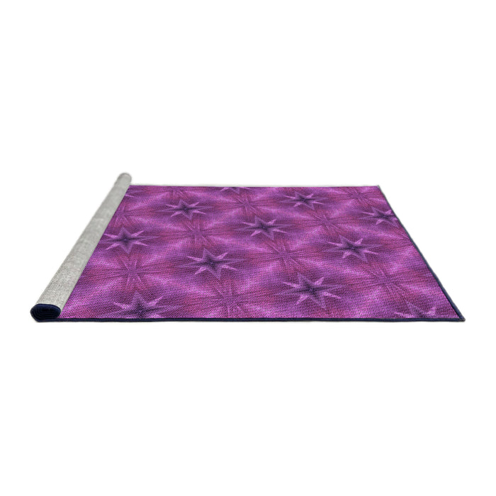 Sideview of Machine Washable Transitional Medium Violet Red Pink Rug, wshpat3603pur