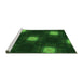 Sideview of Machine Washable Transitional Green Rug, wshpat3604grn