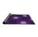 Thickness of Patterned Dark Orchid Purple Rug, pat3604pur