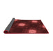 Thickness of Patterned Maroon Red Rug, pat3604rd