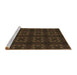 Sideview of Machine Washable Transitional Red Brown Rug, wshpat3605brn