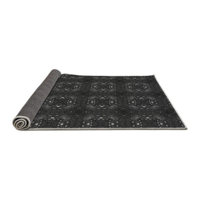 Thickness of Patterned Midnight Gray Rug, pat3605gry