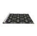 Sideview of Machine Washable Transitional Smokey Gray Rug, wshpat3606gry