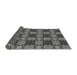 Thickness of Patterned Gunmetal Gray Rug, pat3607gry