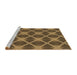 Sideview of Machine Washable Transitional Cinnamon Brown Rug, wshpat3608brn