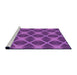 Sideview of Machine Washable Transitional Bright Purple Rug, wshpat3608pur