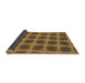 Thickness of Patterned Dark Bronze Brown Rug, pat3609brn